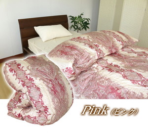 冬用 新品【シビラ】羽毛布団（190×210）ダブル（フローレス）ピンク